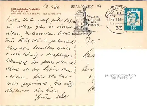 AK / Ansichtskarte Zweidorf Autobahn Raststaette Zweidorf