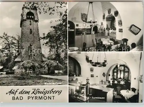 AK / Ansichtskarte Pyrmont_Bad Gaststaette Bismarck Turm Turmklause  Pyrmont_Bad