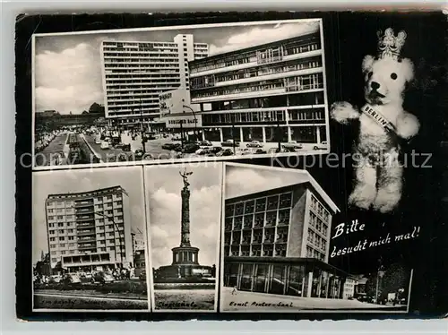 AK / Ansichtskarte Berlin Ernst Reuter Saal Siegessaeule Bahnhof Zoo Bahnhof Halensee Berlin