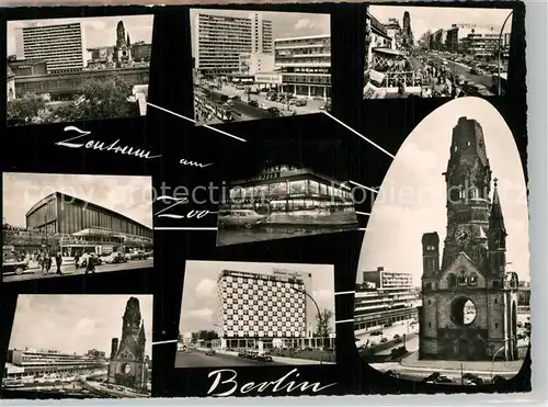 AK / Ansichtskarte Berlin Zentrum am Zoo Kaiser Wilhelm Gedaechtniskirche  Berlin