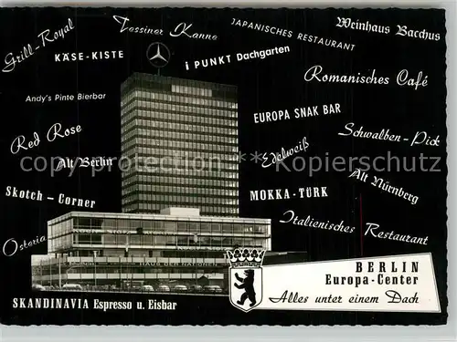 AK / Ansichtskarte Berlin Europa Center Haus der Nationen Berlin