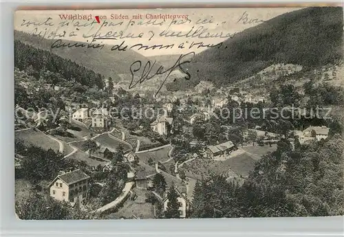 AK / Ansichtskarte Wildbad_Schwarzwald mit Charlottenweg Wildbad_Schwarzwald