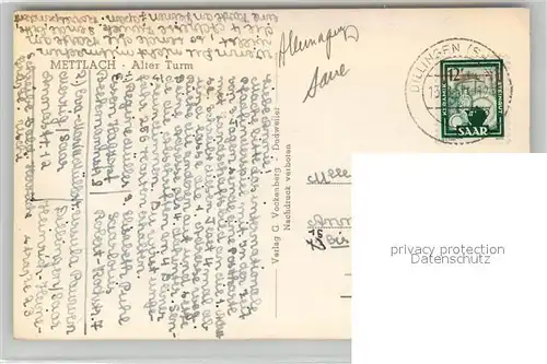 AK / Ansichtskarte Mettlach Alter Turm Mettlach