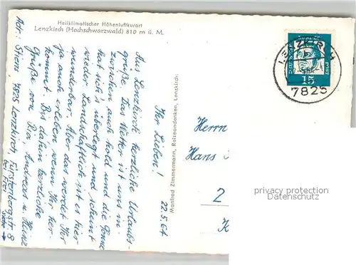 AK / Ansichtskarte Lenzkirch mit Hochfirst Lenzkirch