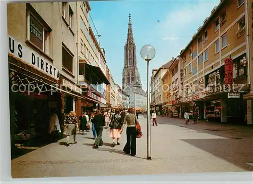 AK / Ansichtskarte Ulm_Donau Hirschstrasse mit M?nster Ulm_Donau