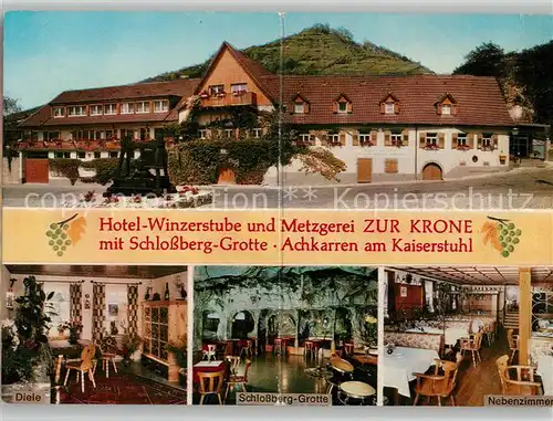 AK / Ansichtskarte Achkarren Hotel Winzerstube Metzgerei zur Krone Achkarren