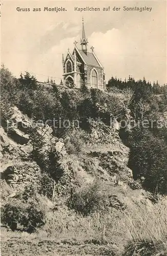 AK / Ansichtskarte Montjoie_Monschau Kapelle auf Sonntagsley Montjoie Monschau