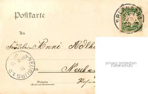 AK / Ansichtskarte Erlangen Universit?t mit Hegenottenbrunnen Erlangen