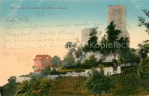 AK / Ansichtskarte Buehl_Baden Ruine Alt Windeck Buehl_Baden