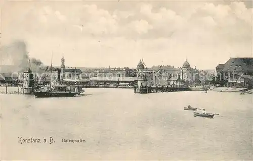 AK / Ansichtskarte Konstanz_Bodensee Hafenpartie Konstanz_Bodensee