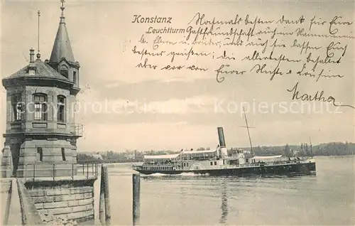 AK / Ansichtskarte Konstanz_Bodensee Leuchtturm Konstanz_Bodensee