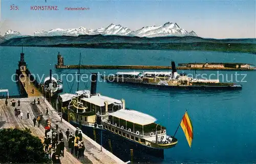 AK / Ansichtskarte Konstanz_Bodensee Hafeneinfahrt Konstanz_Bodensee