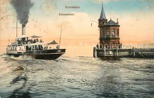 AK / Ansichtskarte Konstanz_Bodensee Hafenausfahrt Konstanz_Bodensee