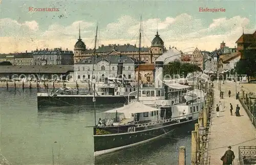 AK / Ansichtskarte Konstanz_Bodensee Hafenpartie Konstanz_Bodensee