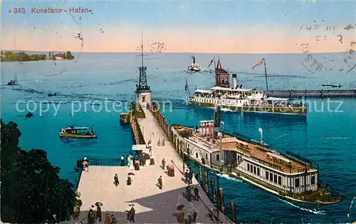 AK / Ansichtskarte Konstanz_Bodensee Hafen Konstanz_Bodensee