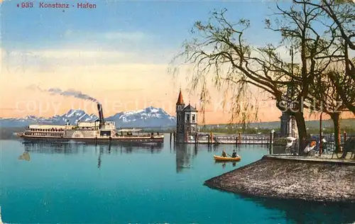 AK / Ansichtskarte Konstanz_Bodensee Hafen Konstanz_Bodensee