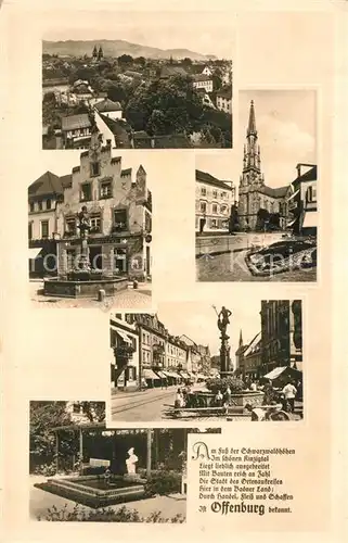 AK / Ansichtskarte Offenburg Sehenswuerdigkeiten Gedicht Offenburg