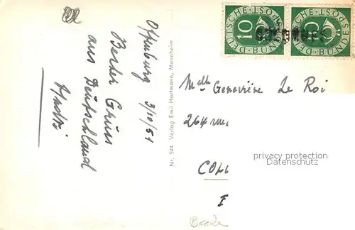 AK / Ansichtskarte Offenburg Kirche Panorama Offenburg