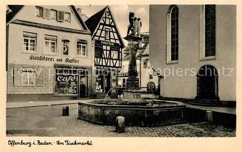 AK / Ansichtskarte Offenburg Am Fischmarkt Brunnen Offenburg