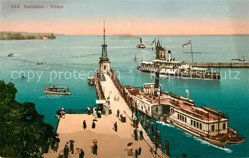 AK / Ansichtskarte Konstanz_Bodensee Hafen Konstanz_Bodensee