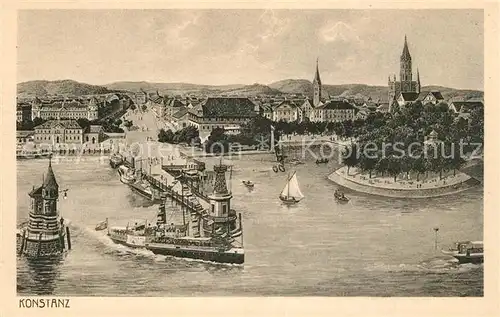 AK / Ansichtskarte Konstanz_Bodensee Fliegeraufnahme Konstanz_Bodensee