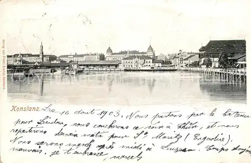 AK / Ansichtskarte Konstanz_Bodensee Hafen Konstanz_Bodensee