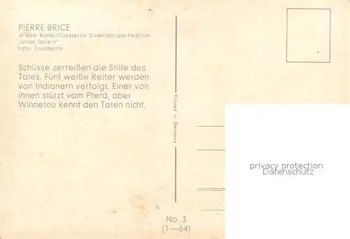 AK / Ansichtskarte Kino_Film Unter Geiern Pierre Brice Winnetou 