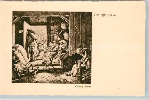 AK / Ansichtskarte Richter_Ludwig Der erste Schnee  
