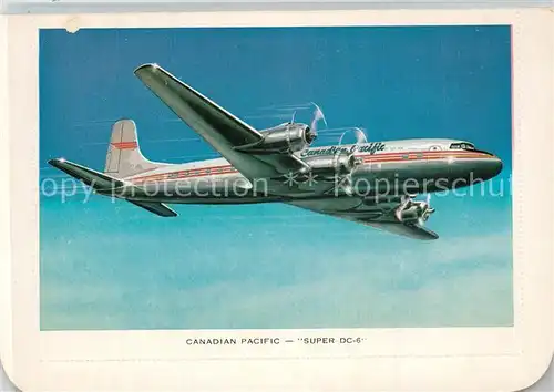 AK / Ansichtskarte Flugzeuge_Zivil Canadian Pacific Super DC 6  