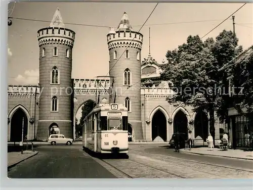 AK / Ansichtskarte Strassenbahn Potsdam Nauener Tor  