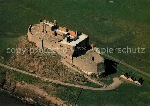 AK / Ansichtskarte Morpeth_Castle_Morpeth Lindisfarne Castle Air view 