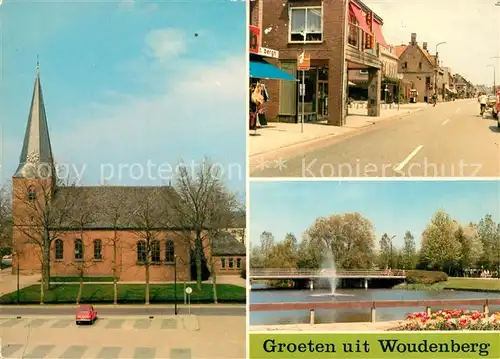 AK / Ansichtskarte Woudenberg Ned Herv Kerk Voorstraat Wipperveldbrug Woudenberg