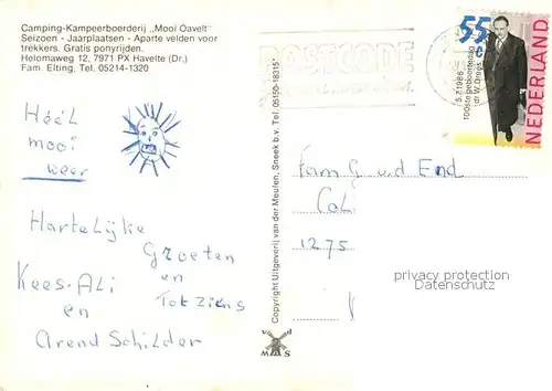 AK / Ansichtskarte Havelte Camping Kampeerboerderij Mooi Oavelt Havelte