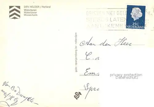 AK / Ansichtskarte Den_Helder Wasserturm Den_Helder