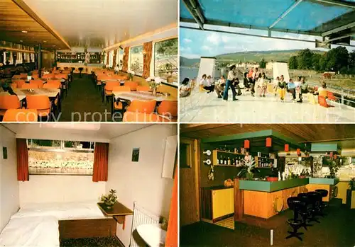 AK / Ansichtskarte Arnhem Passagierschip Solaris Speisesaal Kabine Oberdeck Bar Arnhem