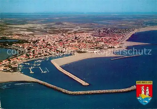 AK / Ansichtskarte Les_Saintes Maries de la Mer Vue aerienne Les