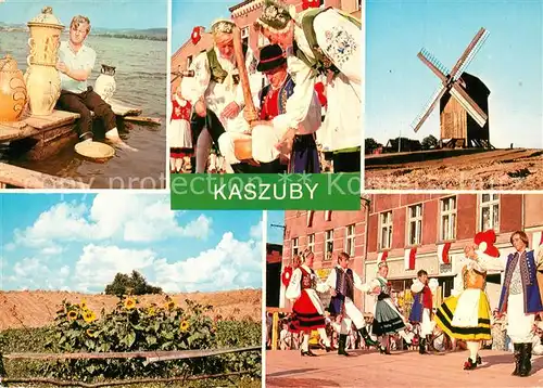 AK / Ansichtskarte Kaszuby Garncarz Ryszard Necel z Chmielna Wdzydze Kiszewskie Kaszubiski Park Etnograiczny wiatrak Krajobraz 