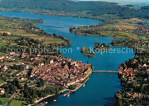 AK / Ansichtskarte Stein_Rhein Fliegeraufnahme mit Untersee Stein Rhein