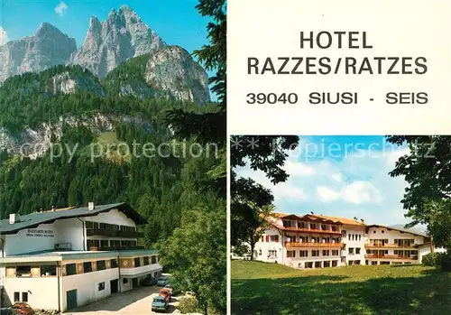 AK / Ansichtskarte Seis_Schlern Hotel Razzes Seis_Schlern