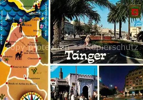 AK / Ansichtskarte Tanger_Tangier_Tangiers Avenida de Zapana Zoco Grande Plaza de Francia Tanger_Tangier_Tangiers