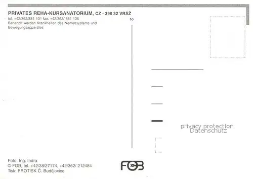 AK / Ansichtskarte Vraz_u_Pisku Reha Kursanatorium Vraz_u_Pisku