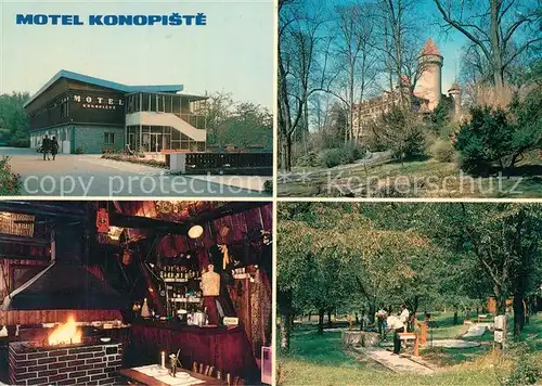 AK / Ansichtskarte Benesov_nad_Ploucnici Motel Konopiste Kamin Minigolf Benesov_nad_Ploucnici