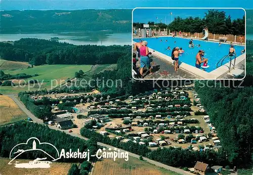 AK / Ansichtskarte Silkeborg Askehoj Camping Fliegeraufnahme Schwimmbad Silkeborg