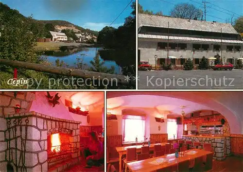 AK / Ansichtskarte Mikulov_Nikolsburg_Suedmaehren Horska Chata Cepin Kamin Gaststube Mikulov_Nikolsburg