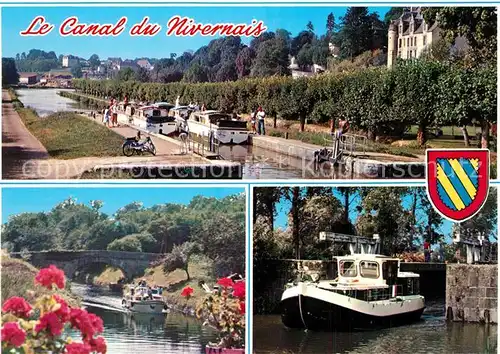 AK / Ansichtskarte Clamecy_Nievre Le Canal du Nivernais Details Clamecy_Nievre