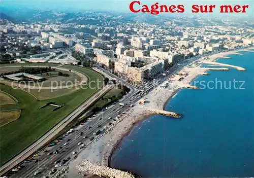 AK / Ansichtskarte Cagnes sur Mer Vue generale aerienne Bd de la Plage Cagnes sur Mer