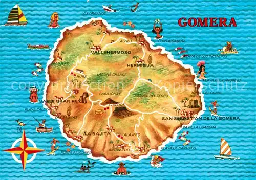 AK / Ansichtskarte Comeraz Inselkarte Comeraz