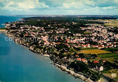 AK / Ansichtskarte Meschers sur Gironde Vue generale aerienne Les Falaises ou sont creusees les Grottes Meschers sur Gironde