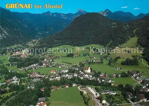 AK / Ansichtskarte Gruenau_Almtal Fliegeraufnahme Gruenau Almtal