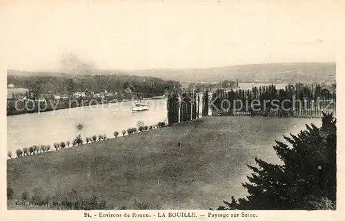 AK / Ansichtskarte La_Bouille_Seine Maritime Paysage sur Seine La_Bouille_Seine Maritime